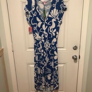 Lilly Pulitzer blue and white nautical beach dress